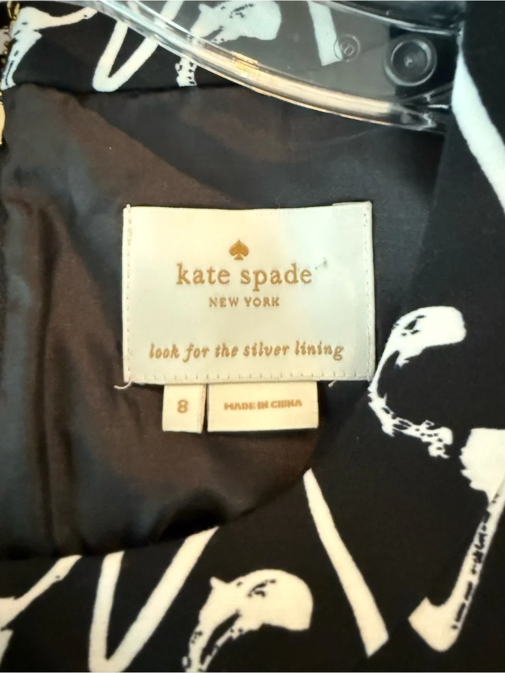 kate spade Black and White 'LOVE' Print Sleeveless Shift Dress